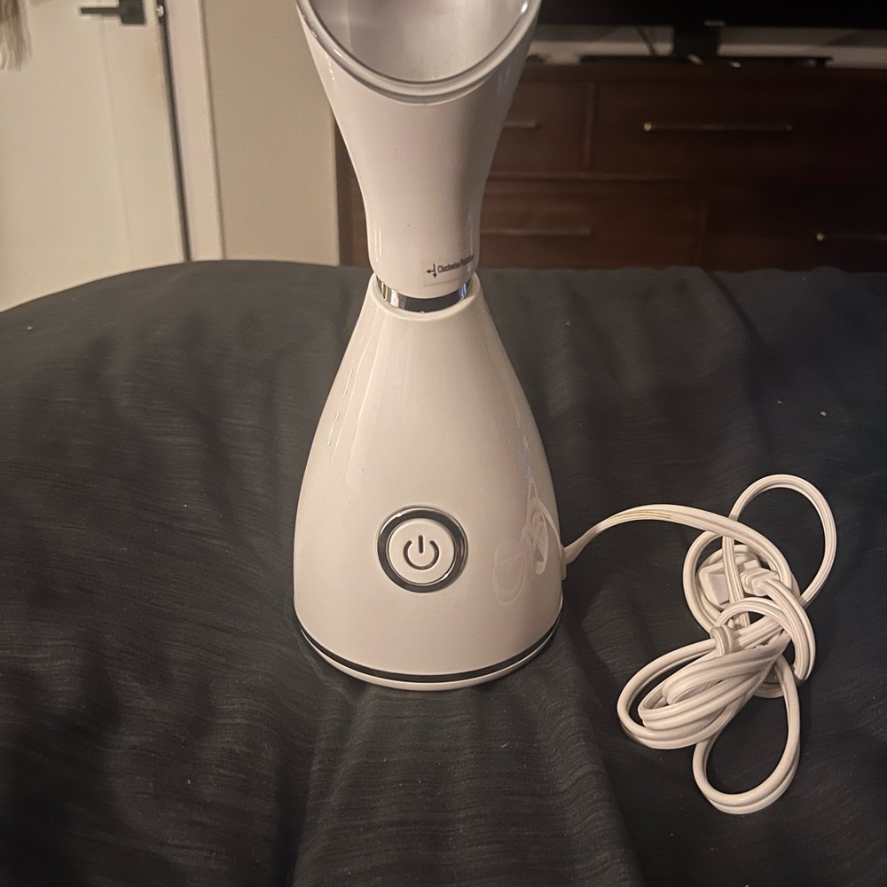 White Facial Steamer with Power Button